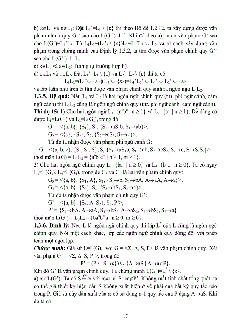 image for page Giáo trình Lý thuyết ngôn ngữ hình thức và Otômat