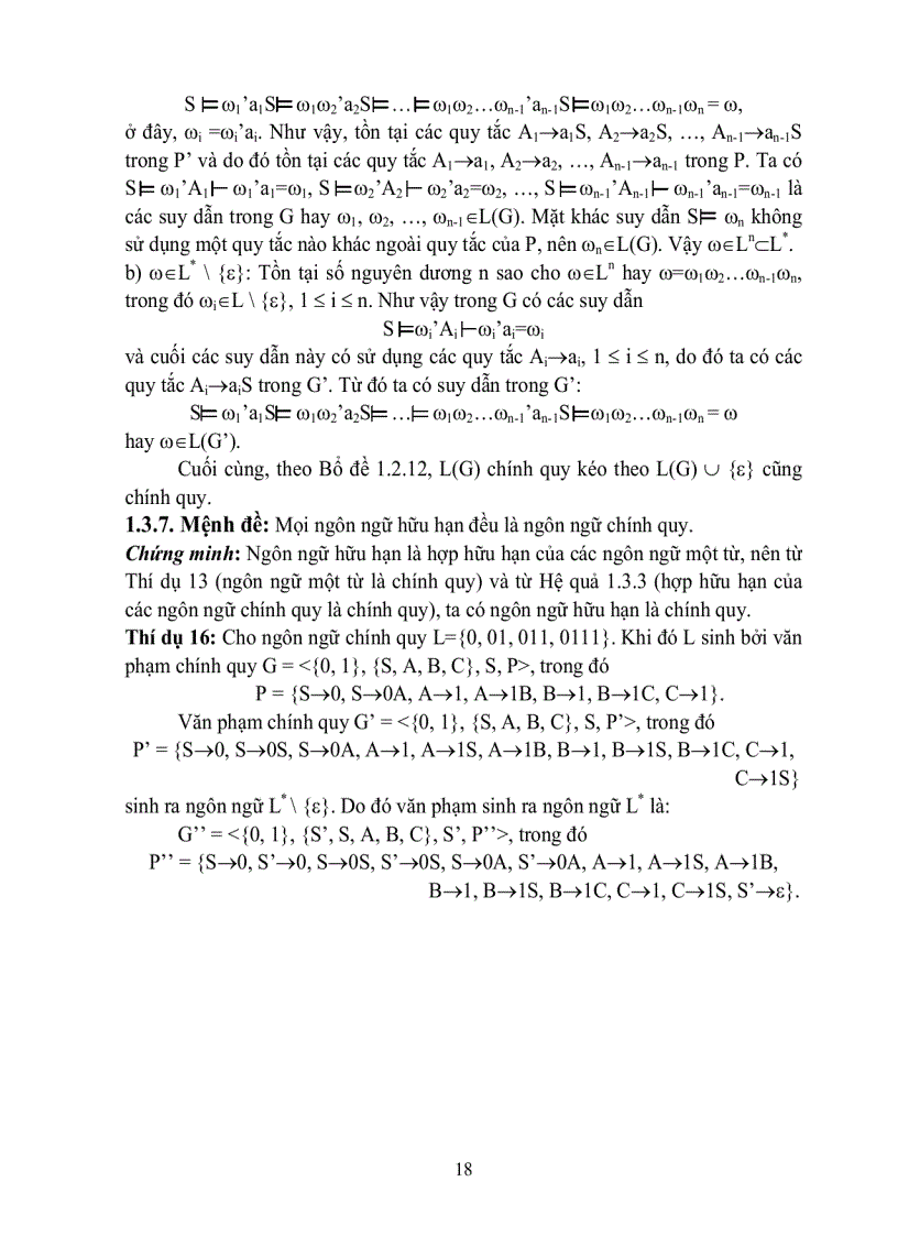 image for page Giáo trình Lý thuyết ngôn ngữ hình thức và Otômat