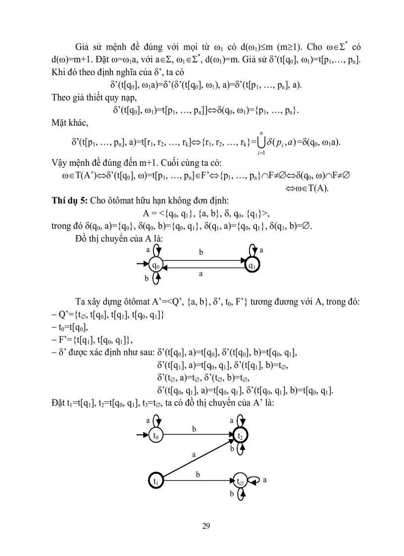 image for page Giáo trình Lý thuyết ngôn ngữ hình thức và Otômat