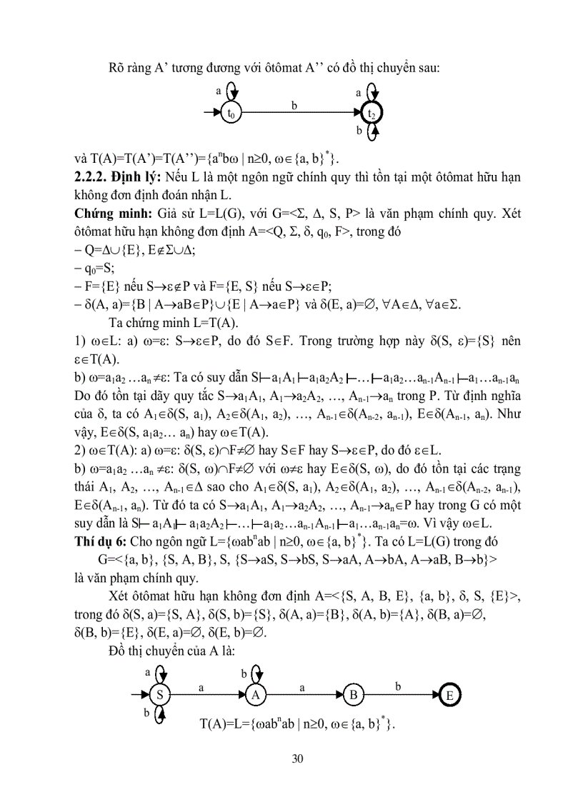 image for page Giáo trình Lý thuyết ngôn ngữ hình thức và Otômat
