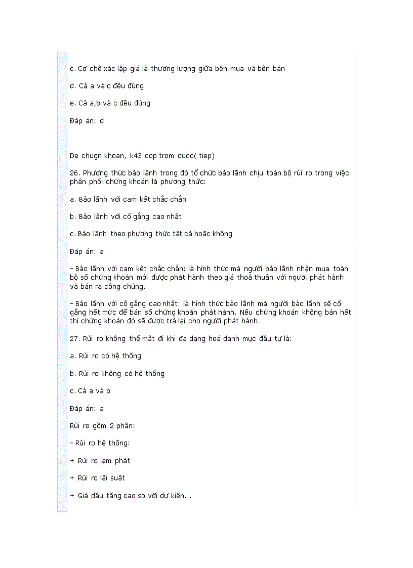 image for page 100 câu hỏi trắc nghiệm về chứng khoán