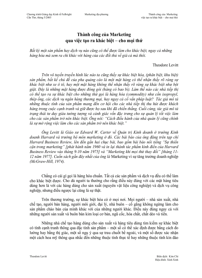 image for page Sách Thành Công Của MARKETING Qua Việc Tạo Sự Khác Biệt