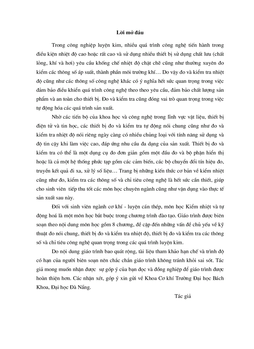 Giáo trình Kiểm nhiệt tự động hóa BK Đà Nẵng