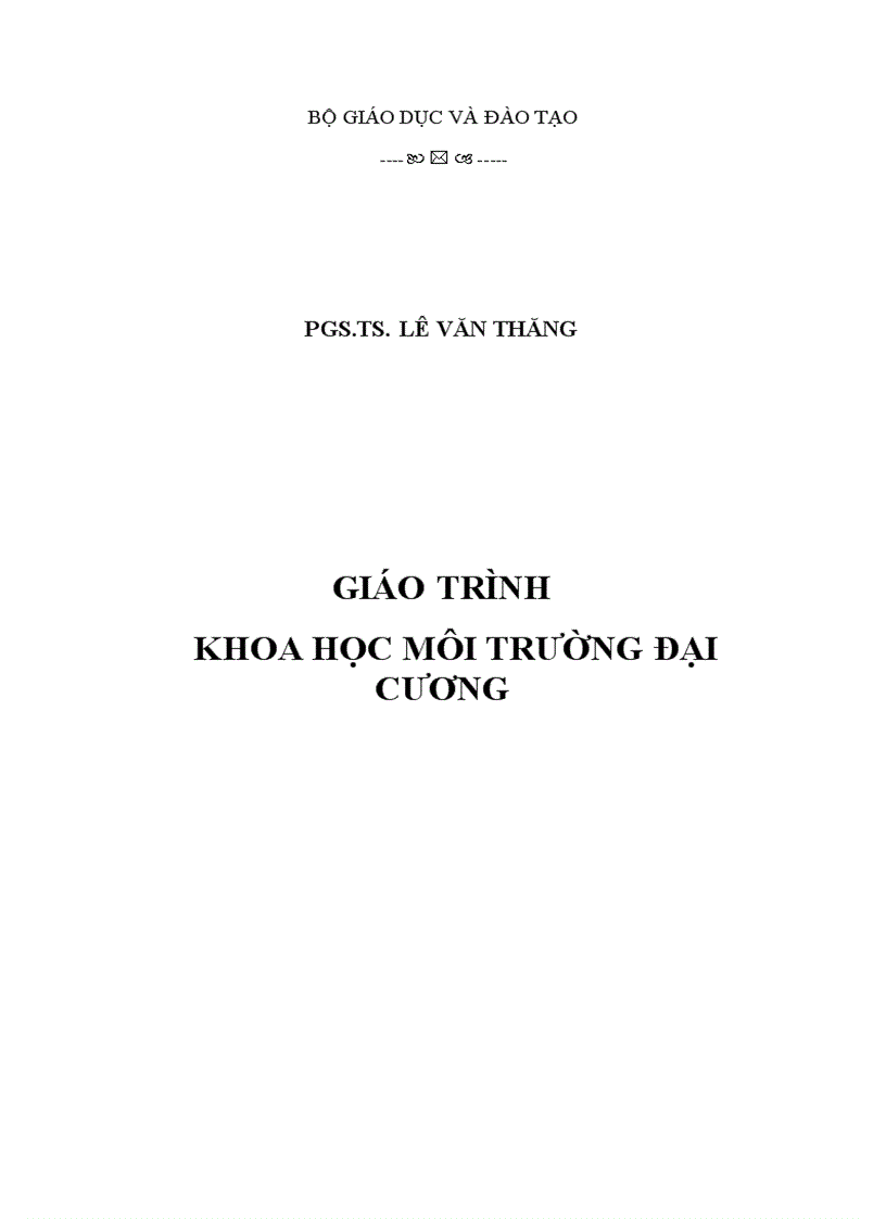image for page Giáo trình khoa học môi trường đại cương