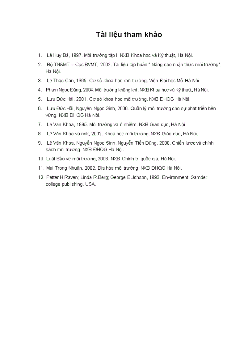 image for page Giáo trình khoa học môi trường đại cương