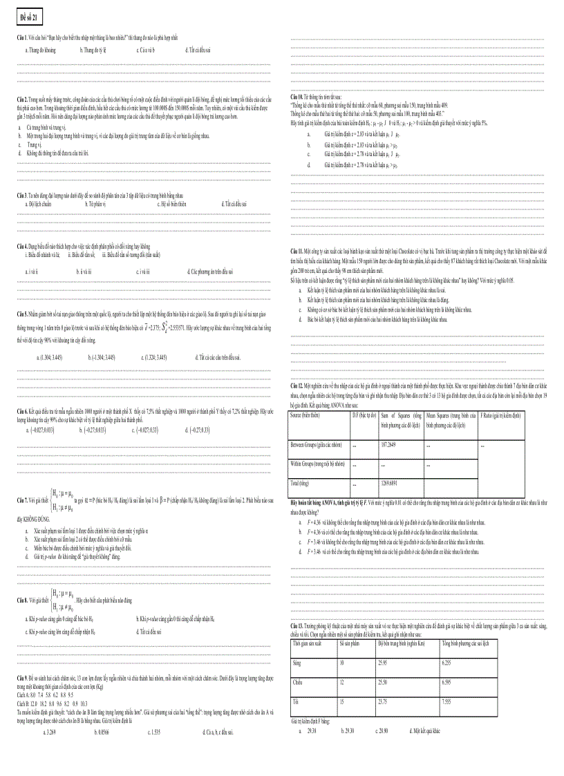 image for page Đề thi thử kinh tế lượng có đáp áp tham khảo luôn 1
