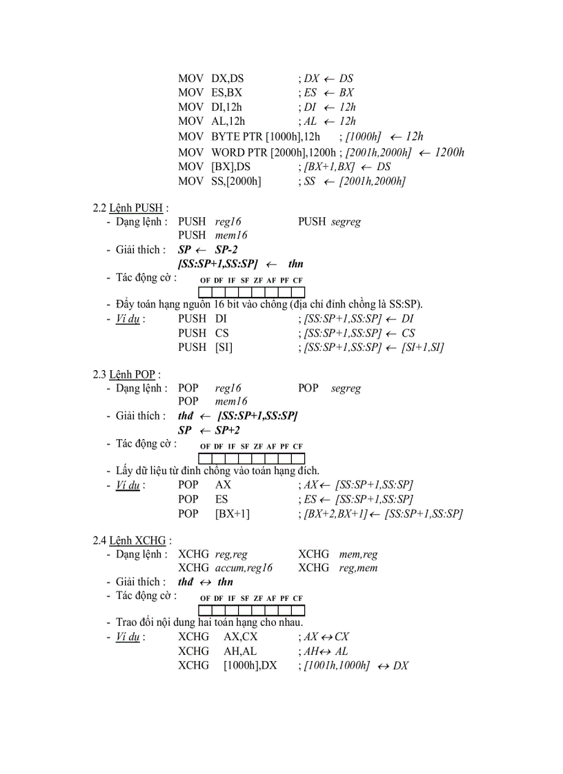 image for page Tập Lệnh 8088 8086 Của Intel