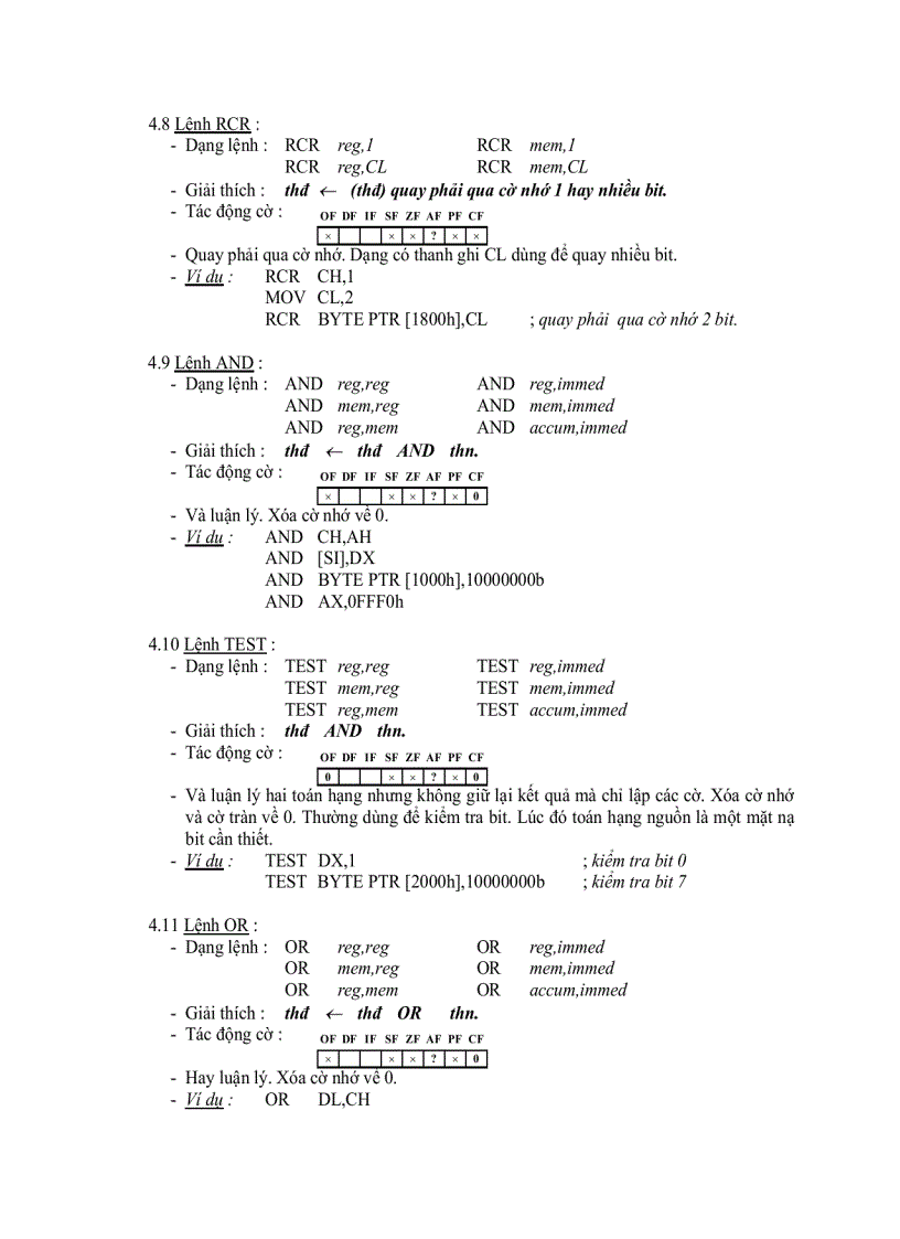 image for page Tập Lệnh 8088 8086 Của Intel