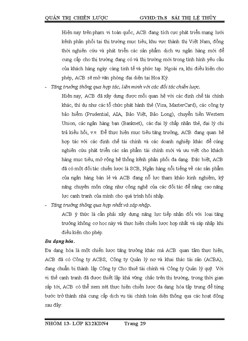 image for page Chiến lược tại Ngân hàng thương mại cổ phần Á Châu ACB quản trị chiến lược