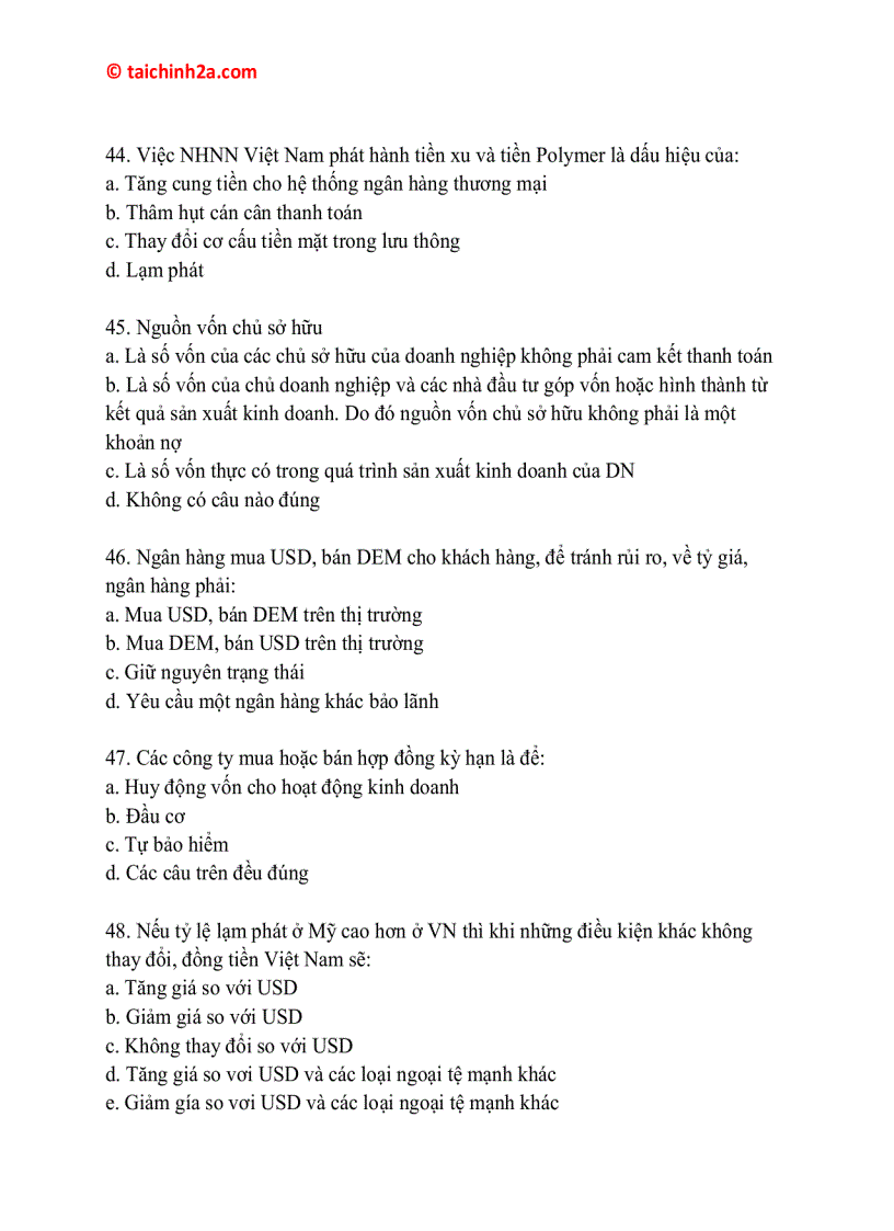 image for page Tài liệu ôn thi về ngân hàng rất hay 1