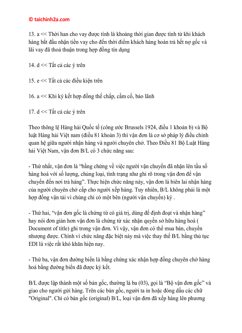 image for page Tài liệu ôn thi về ngân hàng rất hay 1