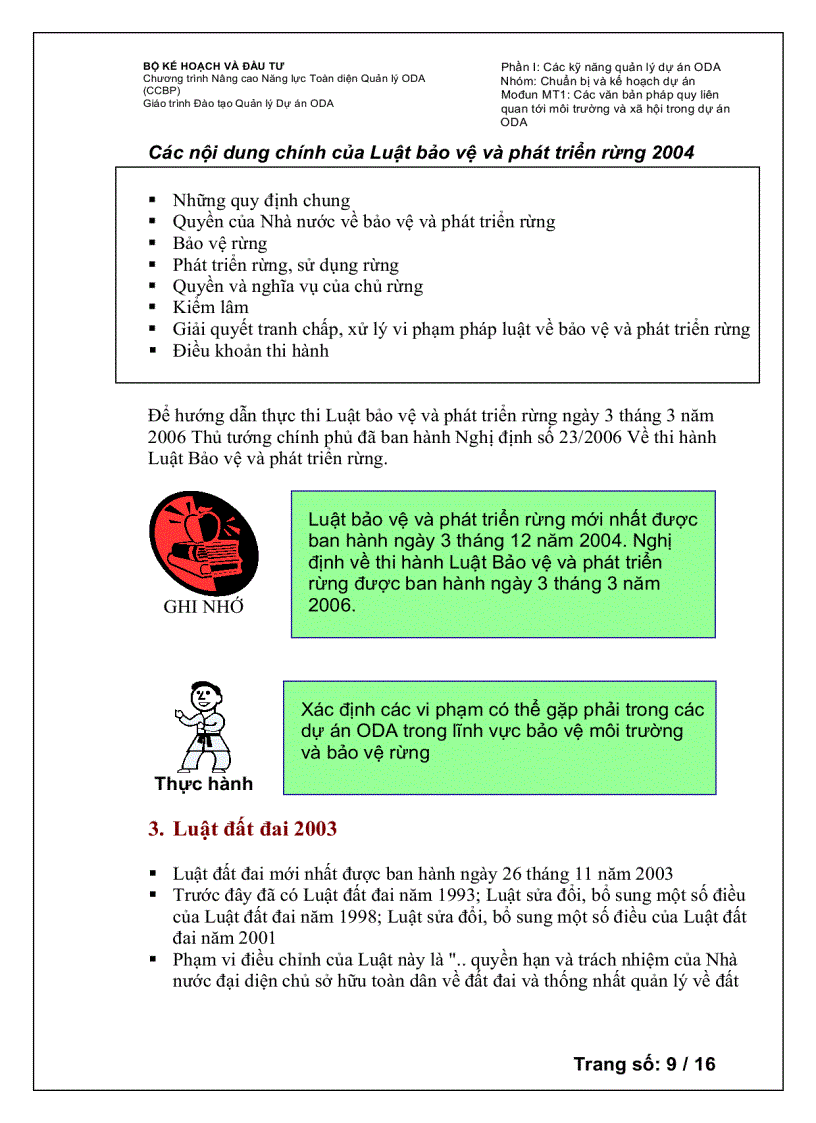 image for page Chương trình Nâng cao Năng lực Toàn diện Quản lý ODA Các văn bản pháp quy liên quan tới môi trường và xã hội trong dự án ODA