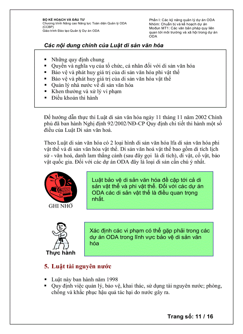 image for page Chương trình Nâng cao Năng lực Toàn diện Quản lý ODA Các văn bản pháp quy liên quan tới môi trường và xã hội trong dự án ODA