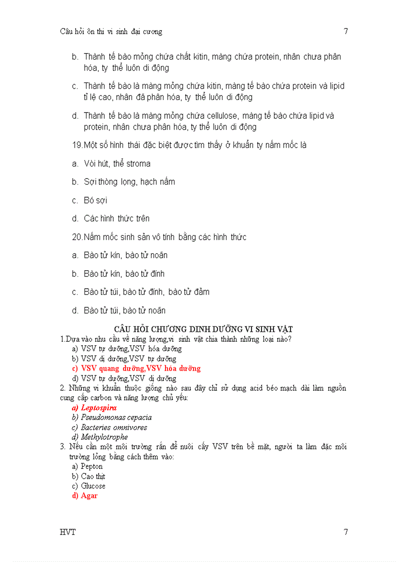 image for page Tổng hợp Câu hỏi ôn thi Vi sinh đại cương trắc nghiệm