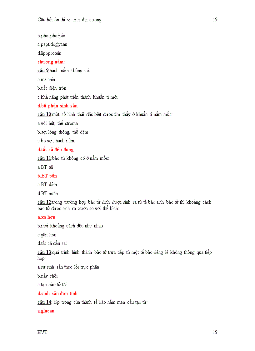 image for page Tổng hợp Câu hỏi ôn thi Vi sinh đại cương trắc nghiệm