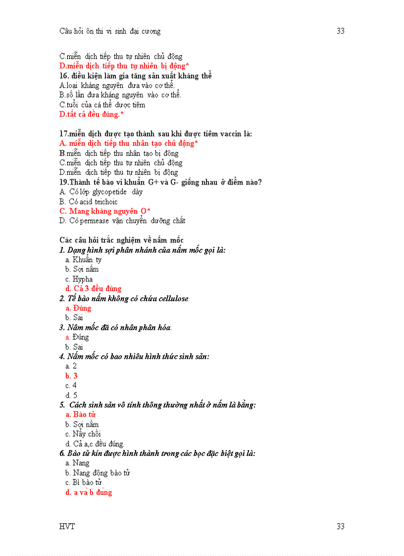 image for page Tổng hợp Câu hỏi ôn thi Vi sinh đại cương trắc nghiệm