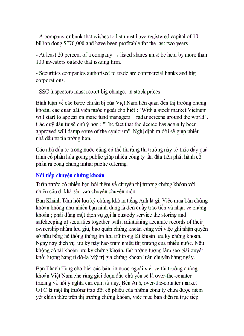 image for page Tổng quan thị trường chứng khoán