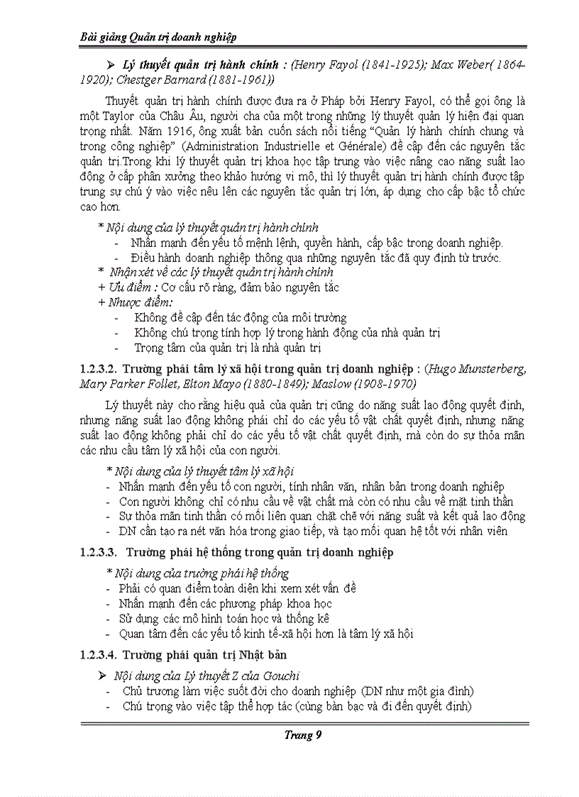 image for page Bài giảng Quản trị doanh nghiệp dành cho SV Đại học Cao đẳng