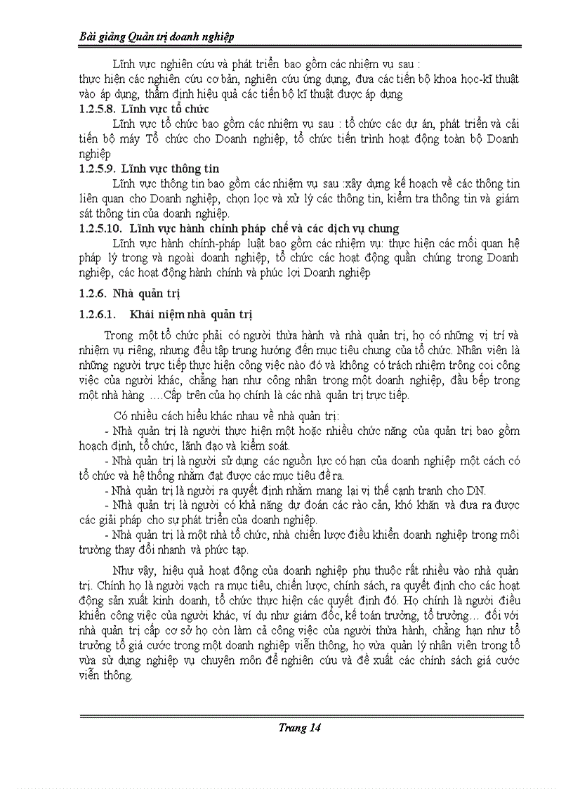 image for page Bài giảng Quản trị doanh nghiệp dành cho SV Đại học Cao đẳng