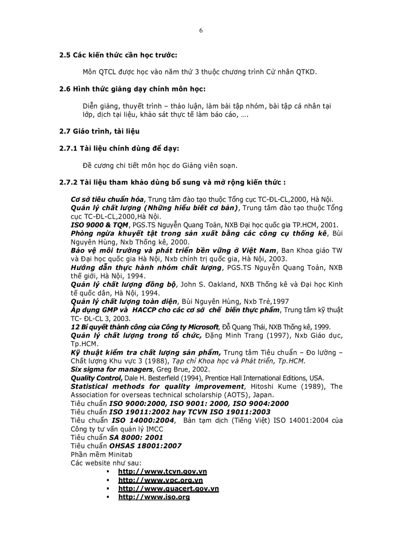 image for page Hướng dẫn học tập môn quản trị chất lượng