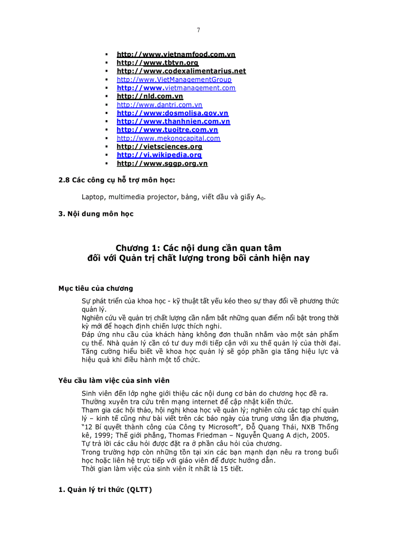 image for page Hướng dẫn học tập môn quản trị chất lượng