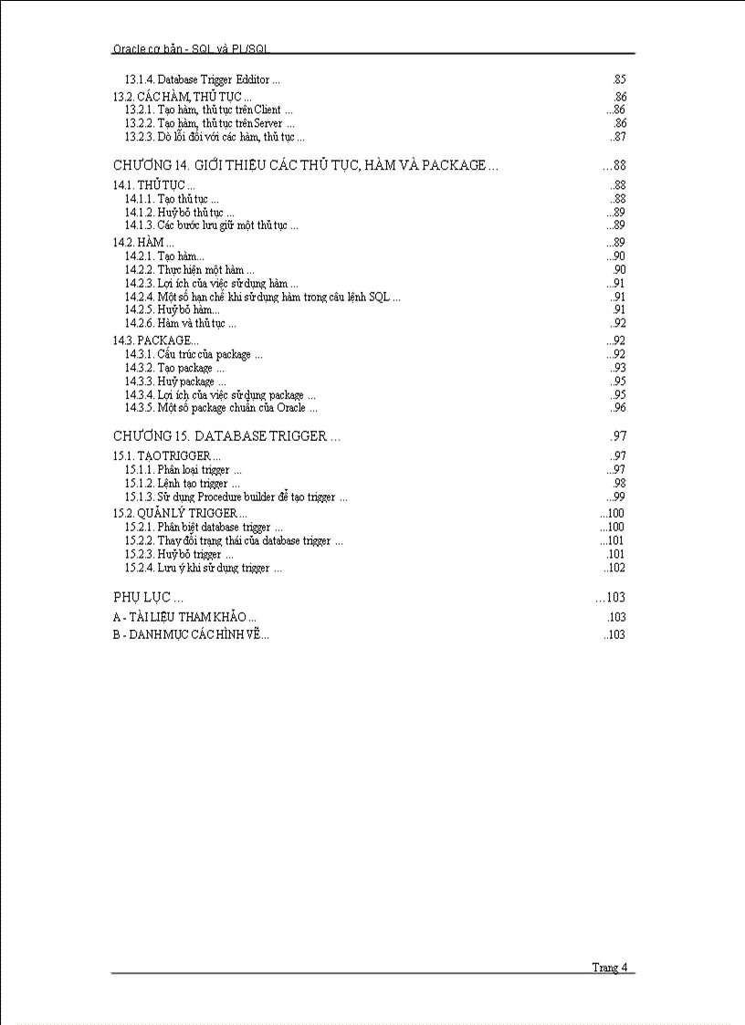 Giáo trình SQL và PL SQL Cơ bản