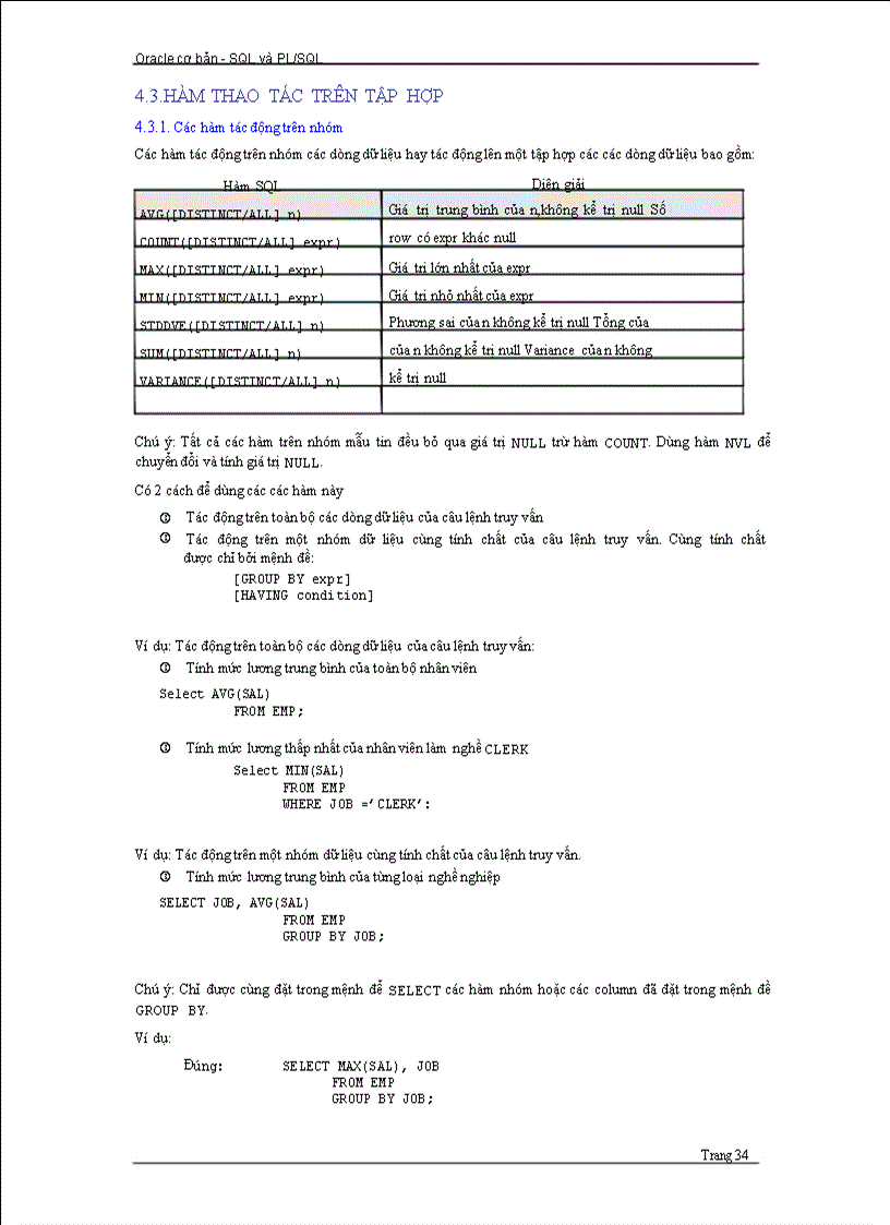image for page Giáo trình SQL và PL SQL Cơ bản