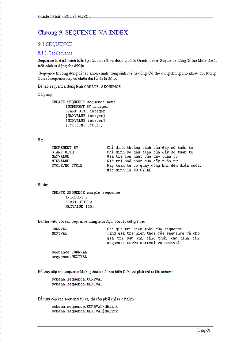 image for page Giáo trình SQL và PL SQL Cơ bản