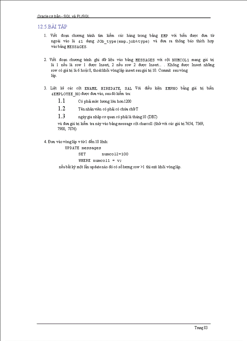 image for page Giáo trình SQL và PL SQL Cơ bản