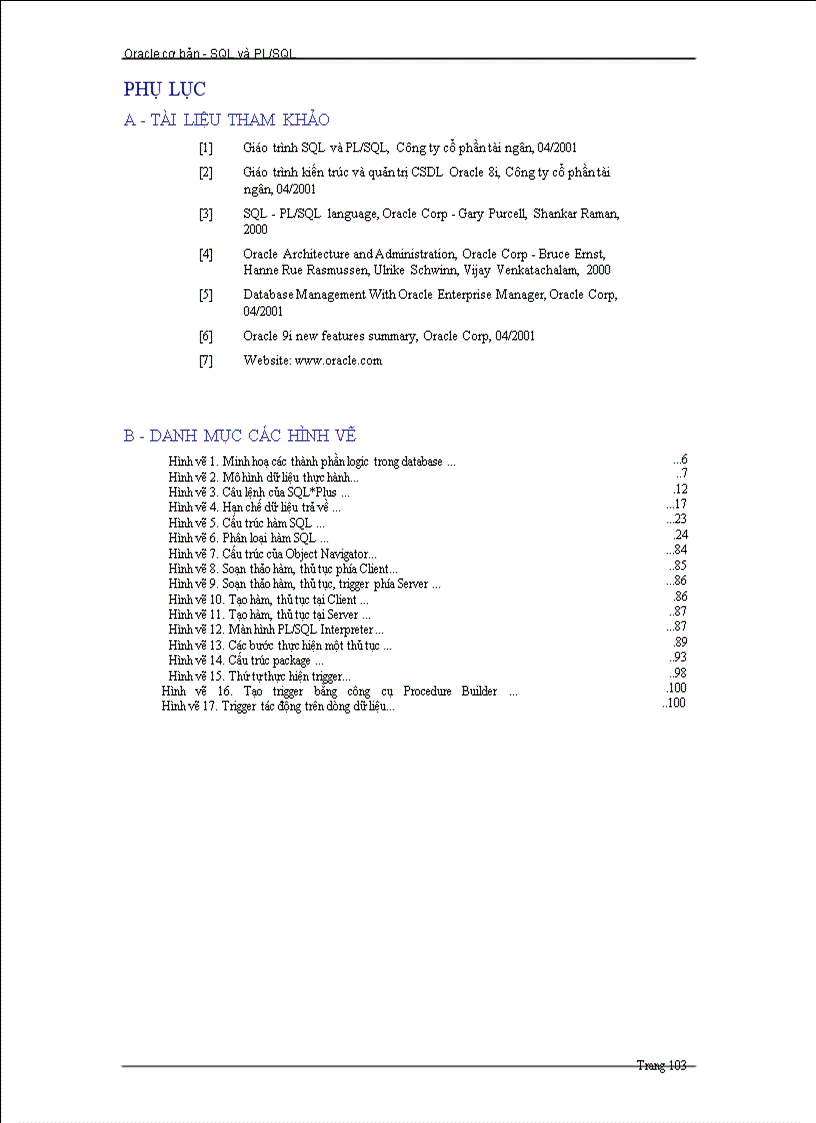 image for page Giáo trình SQL và PL SQL Cơ bản