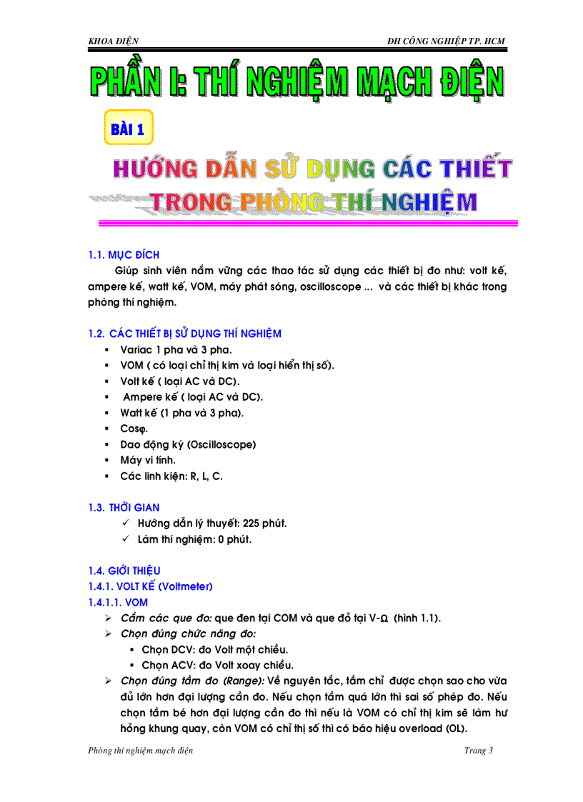 image for page Hướng dẫn thí nghiệm mạch điện
