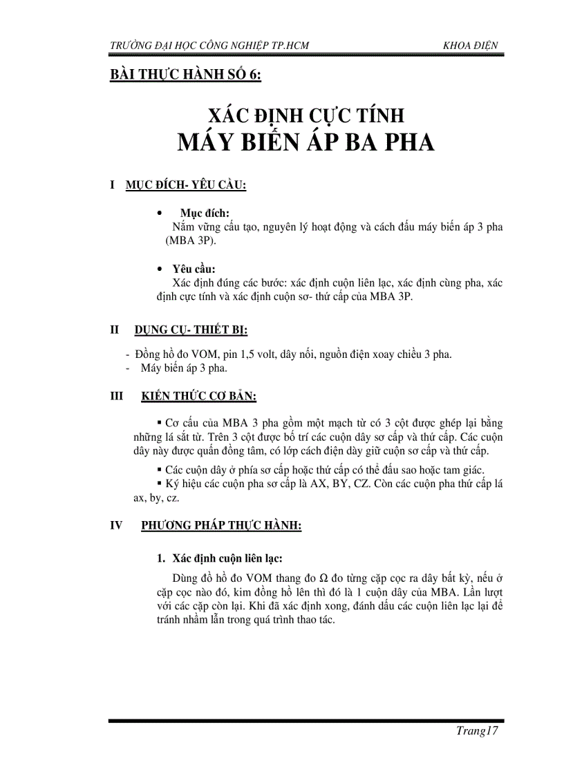 image for page Giáo trình thực hành Điện cơ bản