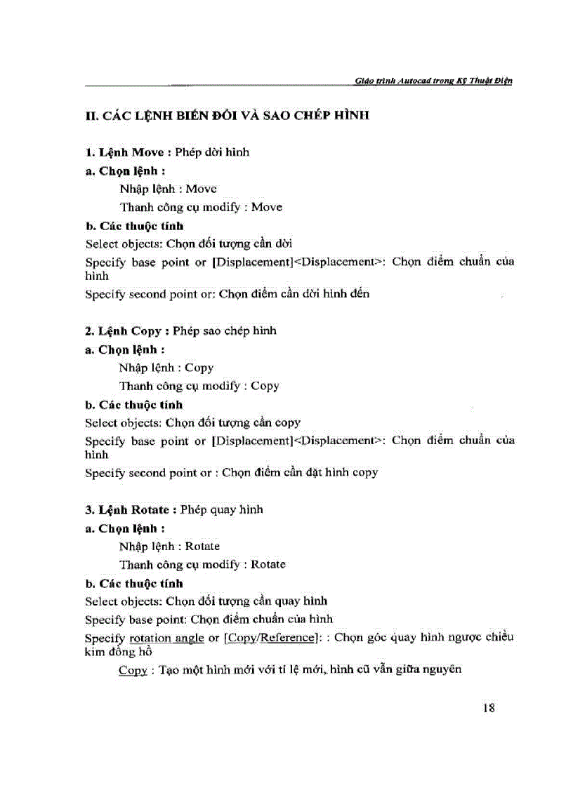 image for page Giáo trình AutoCAD trong kỹ thuật điện