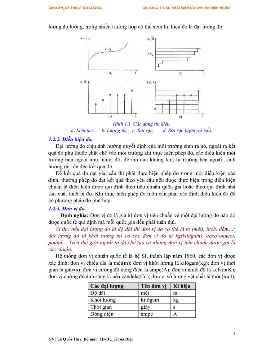Giáo án kỹ thuật đo lường Lê Quốc Huy DHBK Đà Nẵng