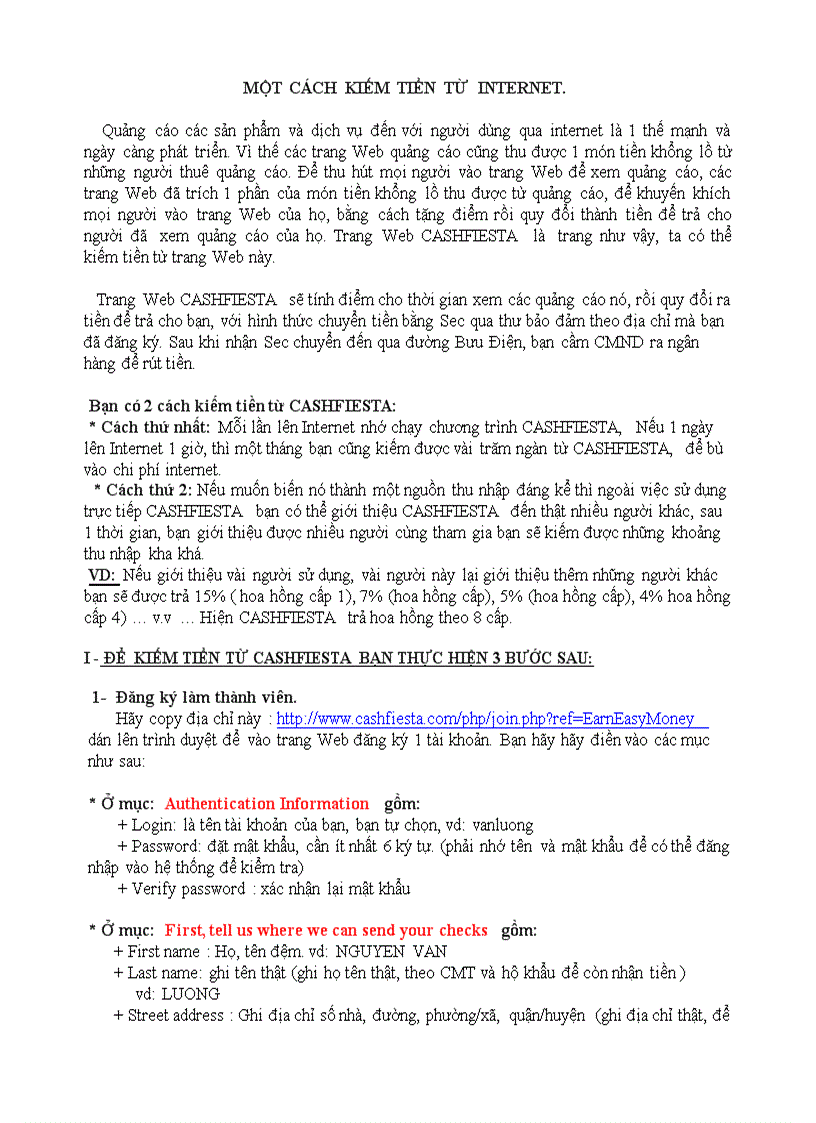 image for page Kiếm tiền từ đang nhập internet