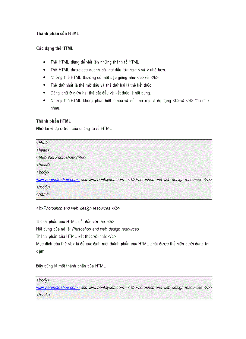 image for page Các lệnh căn bản trong ngôn ngữ html
