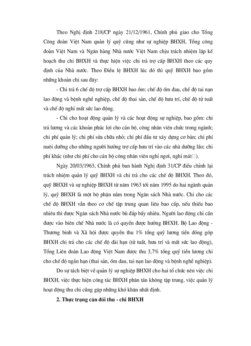 image for page Thực trạng quản lý thu chi của bhxh việt nam