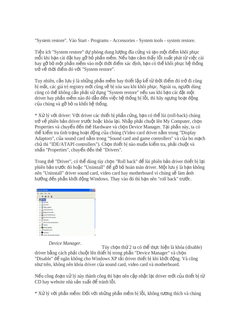 image for page Phần III Xử lý sự cố Màn hình xanh 1