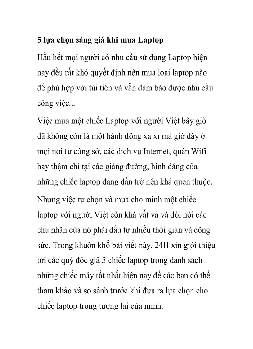 image for page 5 lựa chọn sáng giá khi mua Laptop