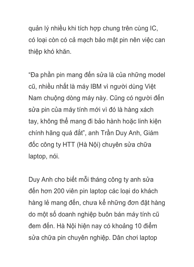 image for page Hồi sinh pin laptop chai