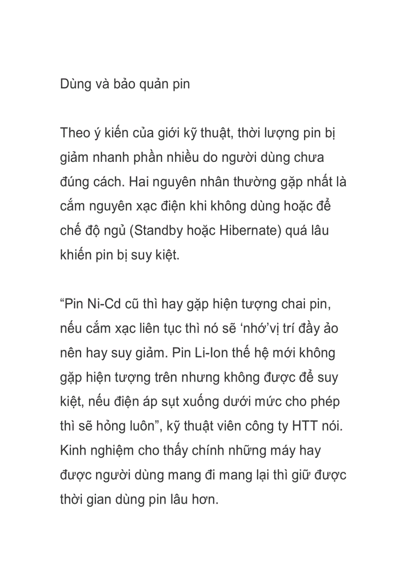 image for page Hồi sinh pin laptop chai