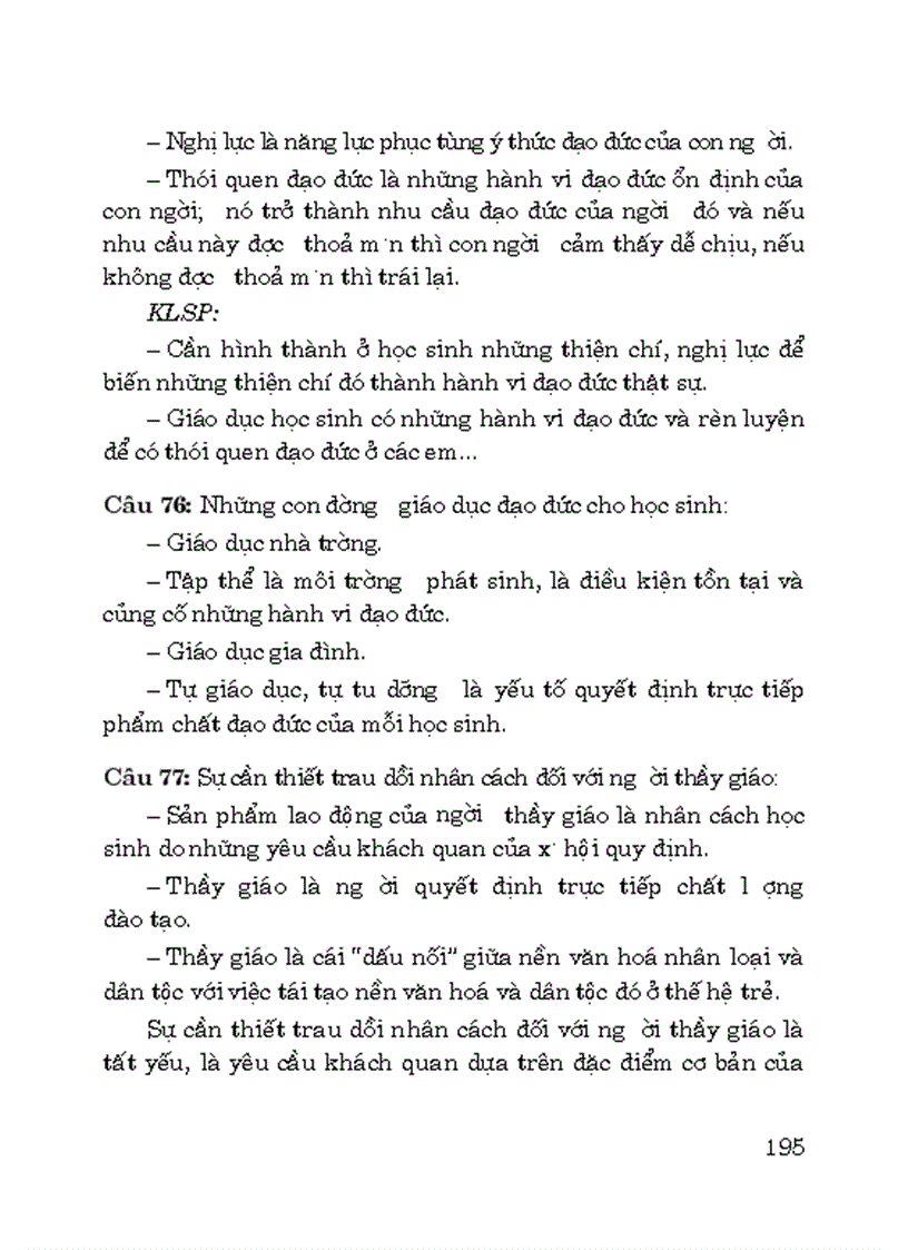 image for page Câu hỏi trắc nghiệm tâm lý học lứa tuổi và sư phạm