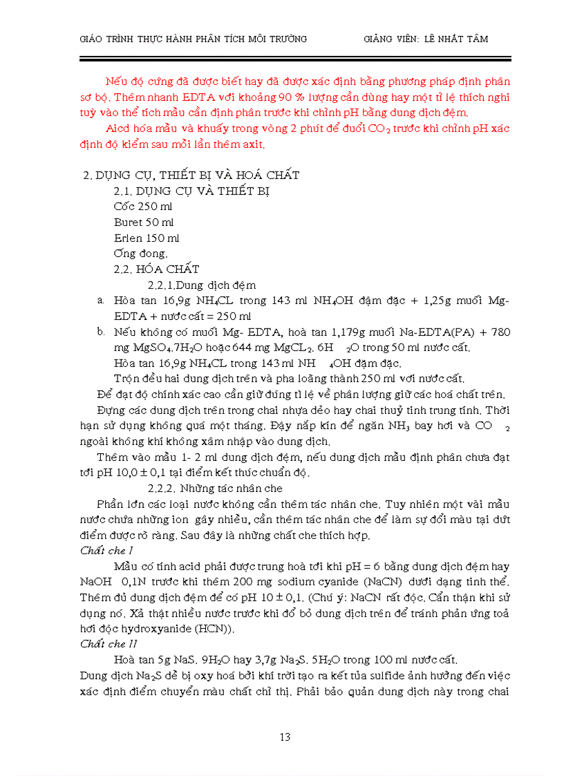 image for page Giáo trình thực hành phân tích môi trường