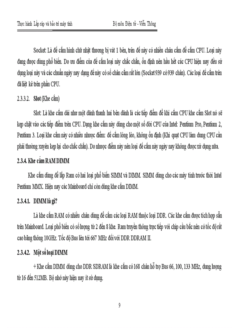 image for page Giáo trình môn Bảo trì máy tính Full