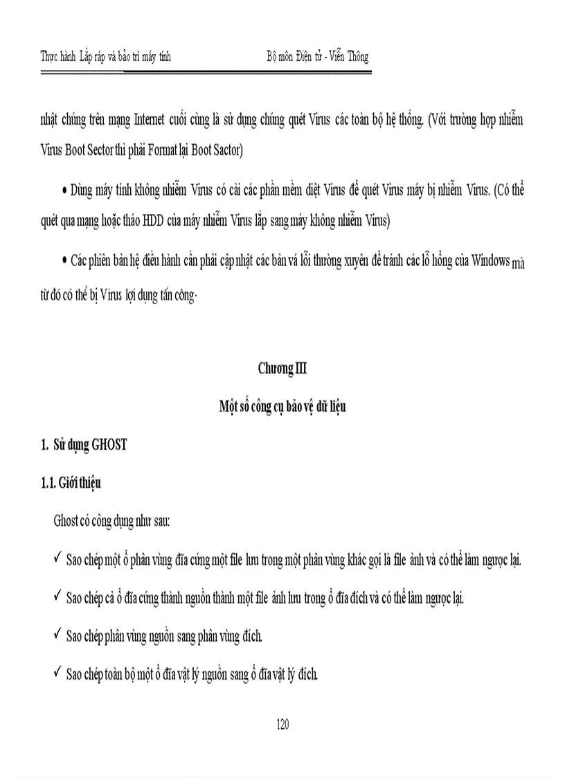 image for page Giáo trình môn Bảo trì máy tính Full