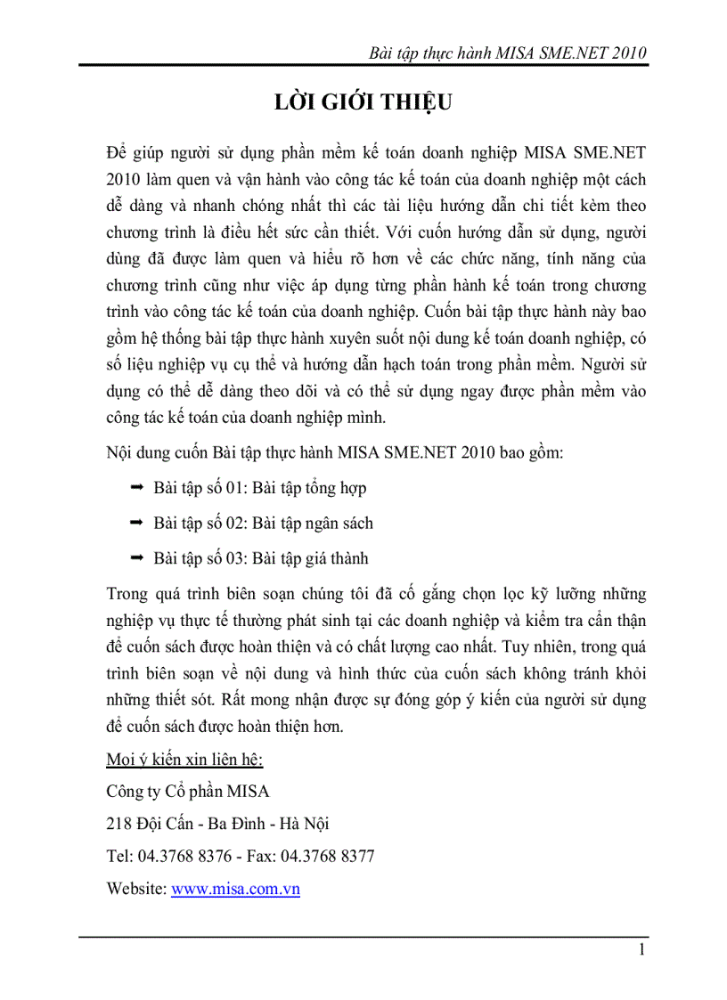image for page Tài liệu kế toán Doanh Nghiệp Misa Net 2010 hướng dẫn và bài tập