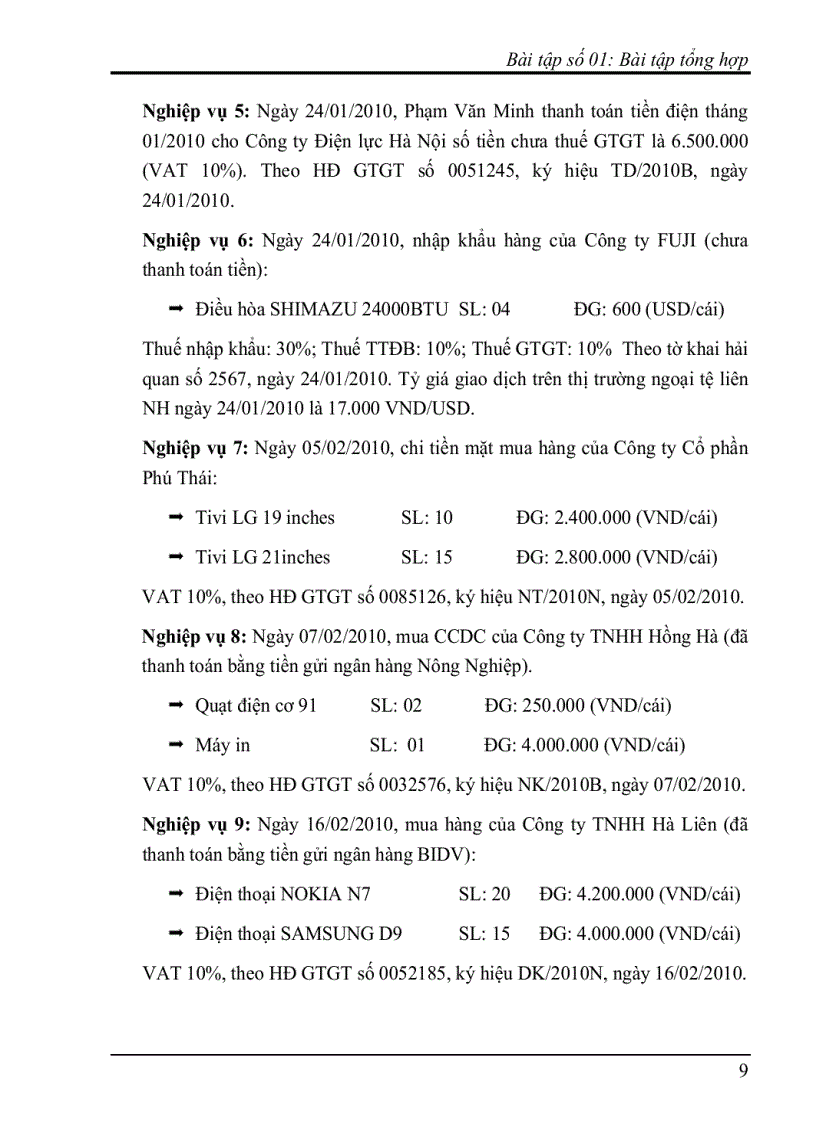 image for page Tài liệu kế toán Doanh Nghiệp Misa Net 2010 hướng dẫn và bài tập