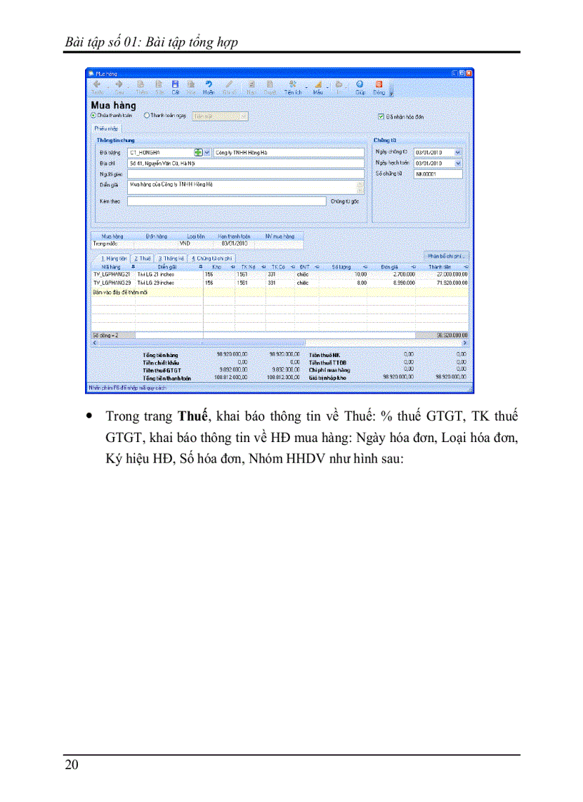 image for page Tài liệu kế toán Doanh Nghiệp Misa Net 2010 hướng dẫn và bài tập