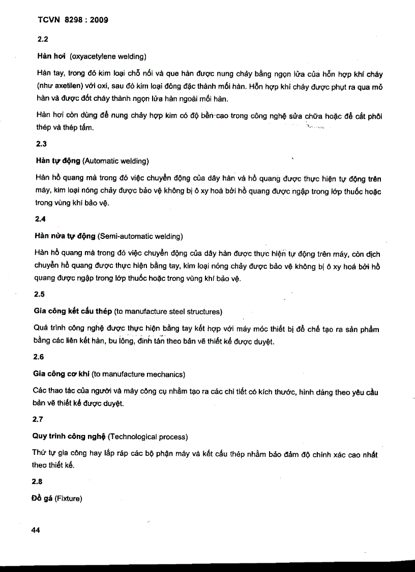 image for page TCVN 8298 2009 Công trình thủy lợi thiết bị cơ khí kết cấu thép
