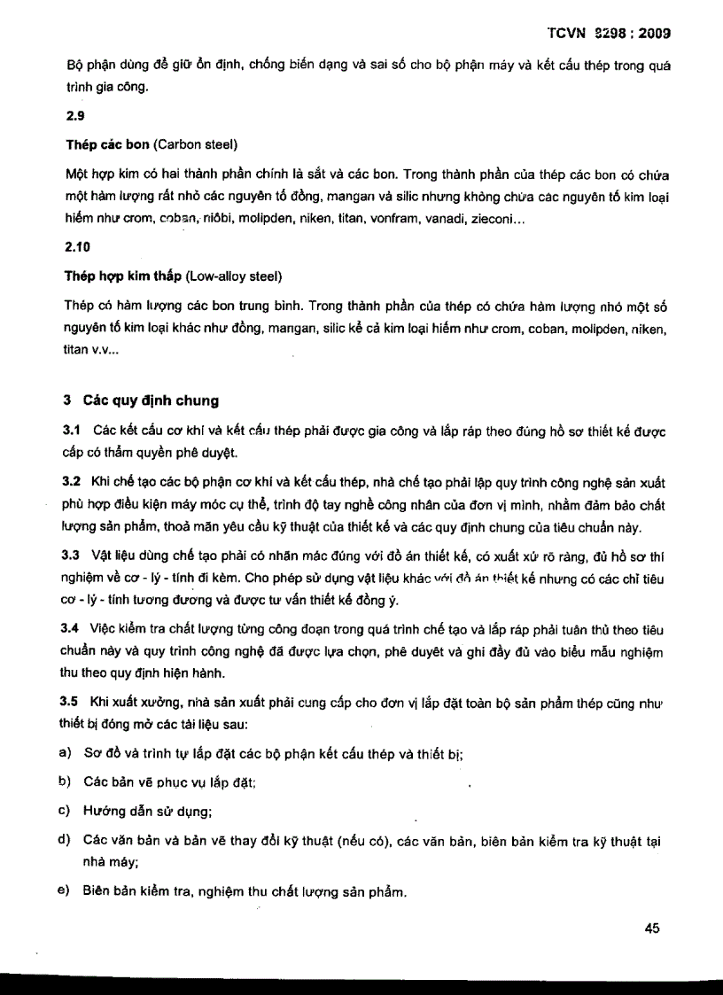 image for page TCVN 8298 2009 Công trình thủy lợi thiết bị cơ khí kết cấu thép